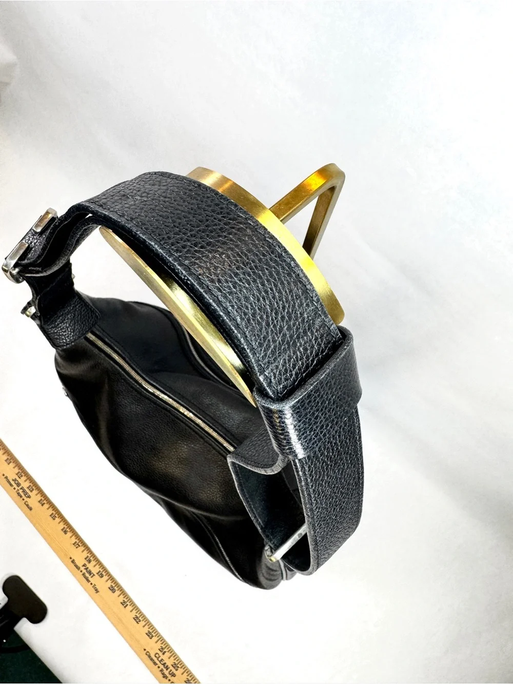 Longchamp Black Pebbled Leather Hobo Shoulder Bag Silver Hardware Large